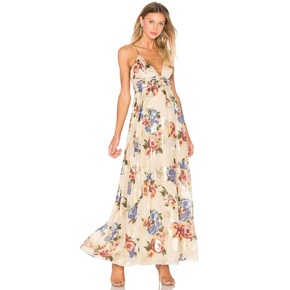 Free People Shadows Silk Blend Floral Dress